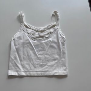 Cropped White Tank